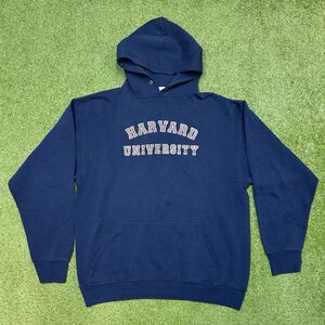 Harvard University Blue Sweatshirt Hoodie Adult Mens Size Large